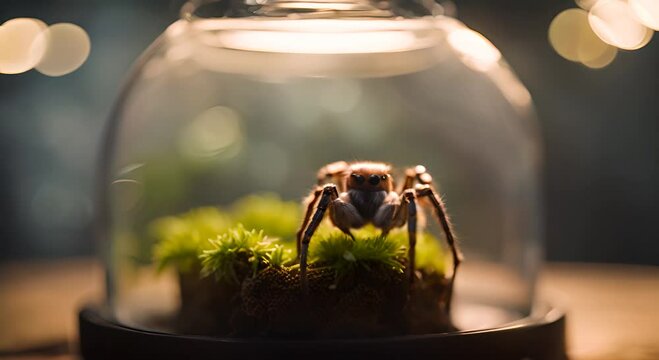Spider in a terrarium.