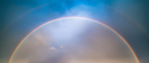 panorama sky with rainbowpanorama sky with rainbow