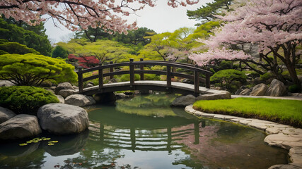 Fototapeta premium japanese garden in spring