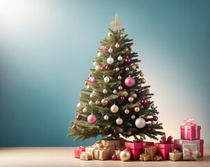 A Christmas tree adorned with gifts, spreading joy and festive spirit during the holiday season