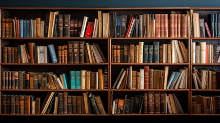 Full Bookshelf with Classic Literature.