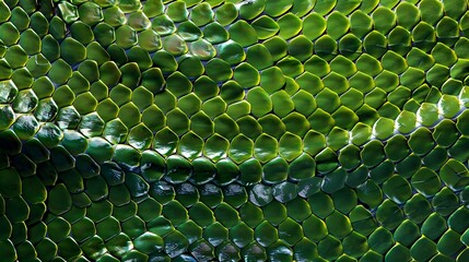 3D snake skin texture. 3d render of green snake skin