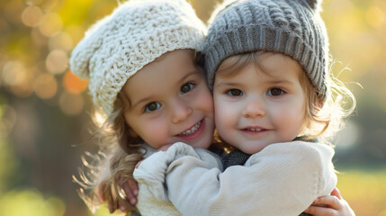 siblings hugging each other, background image for siblings day, brother and sister wallpaper