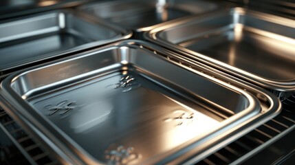 Fototapeta premium Metal Pans on Oven
