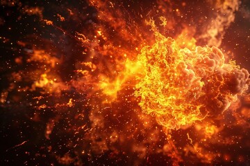 close-up shot of a fire blast in super slow motion, captured at 1000 fps on a high-speed cinema camera against a black background.