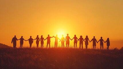 Group engaged in trust-building exercises, enhancing mutual trust and respect, right third copy space