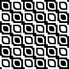 Abstract checkerboard pattern. Vector black and white chess pattern, seamless.
