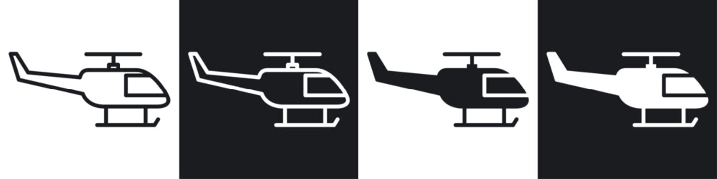 recommend clip art: helicopter black and white icon set