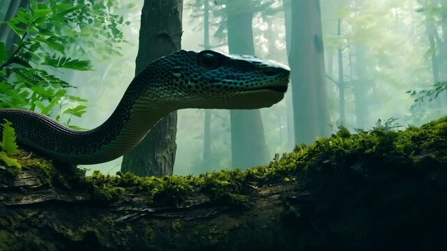 Big snake in the woods