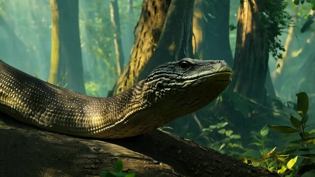 The huge snake monster Titanoboa.