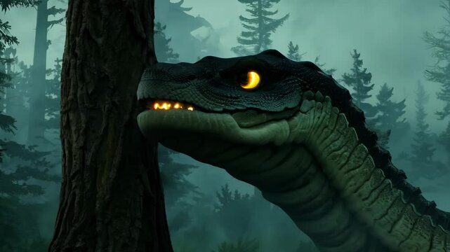 The huge snake monster Titanoboa.
