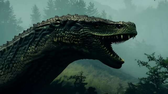 The huge snake monster Titanoboa.
