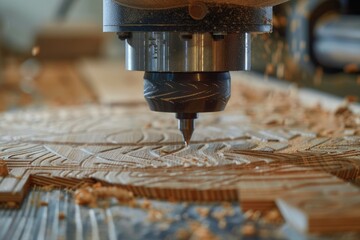 Machine working on wood