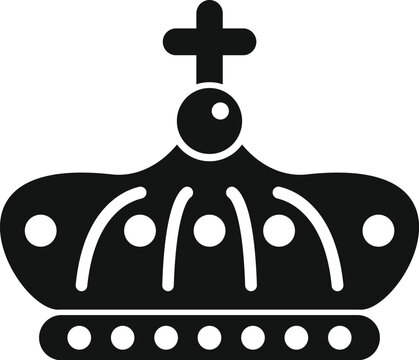recommend clip art: Black crown with cross and jewel, symbolizing monarchy, power and authority