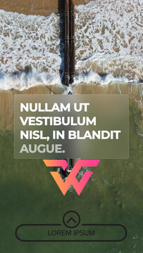 Vertical Story Text Glass Box over Media Slideshow 49 9:16