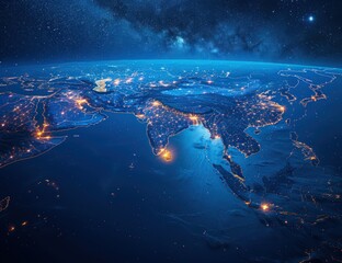 South Asia At Night: A Satellite View of City Lights