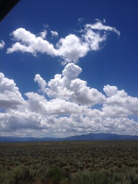 blue sky and clouds