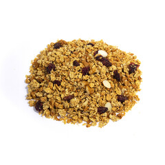 Cranberry Granola on a White Background
