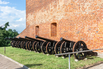 Lots of cannons  in Castle  golub dobrzyn.