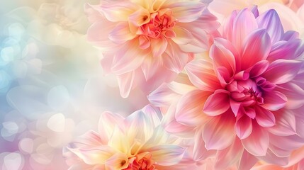 Colorful dahlia floral background