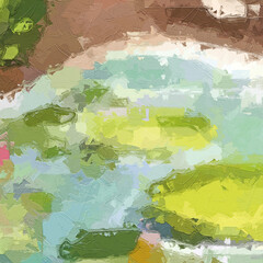 Oil paintings and various flowers, marine creatures, lotus leaves, various animals, and beautiful leaves