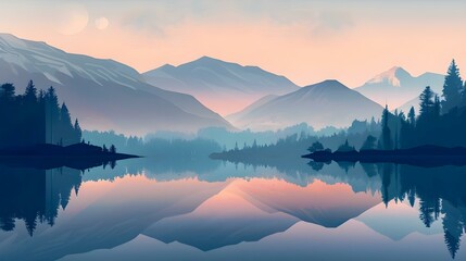 Serene beauty of lakeside landscapes