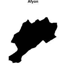 Afyon outline map