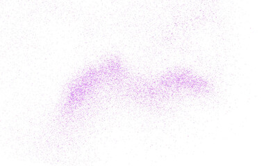 Pink glitter scattered flying isolated on white, background and texture, clipping