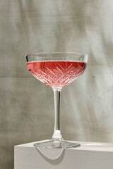 glass of red cocktail