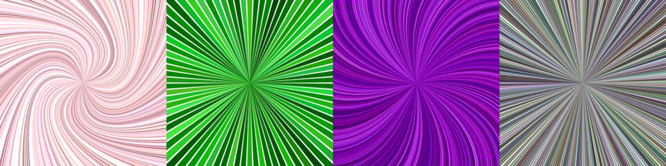 Abstract geometric ray burst background set