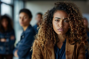 A black woman facing racial discrimination in the workplace