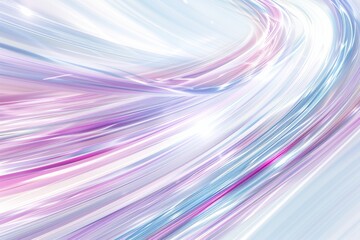 Obraz premium Elegant and fluid abstract artwork with swirling lines in pastel blue and pink hues creating a smooth and serene visual composition