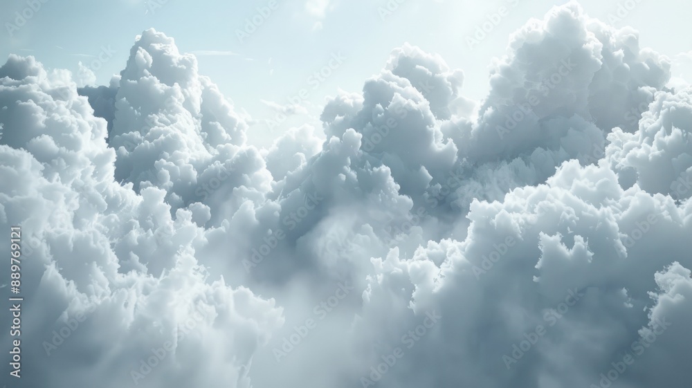Aufkleber The sky is filled with clouds, creating a sense of calm and serenity. The clouds are white and fluffy, giving the impression of a peaceful, cloudy day