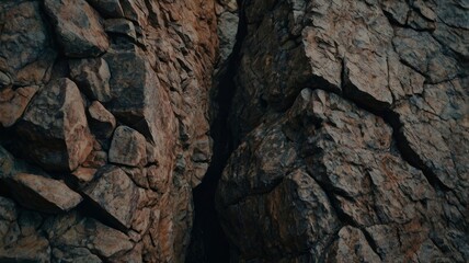 Close-up of a rugged rocky texture showcasing natural patterns and earthy tones. Ideal for backgrounds, geology themes, and nature projects.






