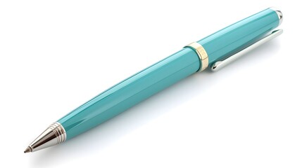A turquoise fountain pen with a sleek design, perfect for elegant and smooth writing.