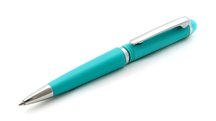  A teal pen with a sleek design, perfect for professional and personal use.