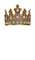 Fototapeta premium Gold Crown Isolated on White Background