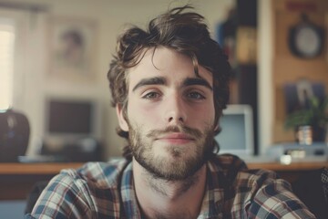 Software Developer at Work in a Modern Office