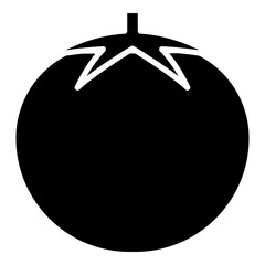 Fototapeta premium Tomato glyph solid icon 