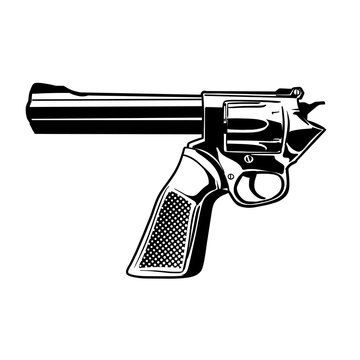 recommend clip art: Silhouette of a Revolver Karma Illustration Vector