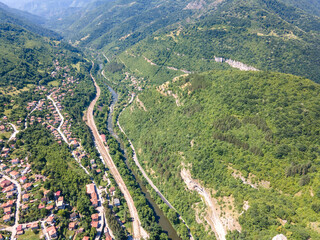 Obraz premium Iskar river Gorge near Lakatnik Rocks, Balkan Mountains, Bulgaria