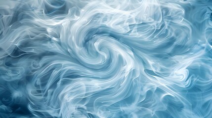 Obraz premium Abstract Blue Swirling Smoke.