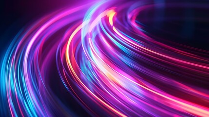 Abstract background with neon light streaks