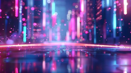 Blurred neon lights background