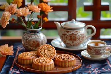 Mid autumn festival holiday background