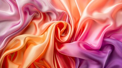 Fototapeta premium Colorful silk fabric surface with intricate textures, perfect for creative design purposes