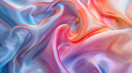 Obraz premium Colorful silk fabric texture with a soft, shimmering finish, perfect for design projects