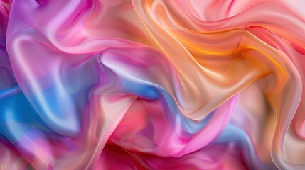 Obraz premium Luxurious and colorful silk fabric surface, ideal for creative design and textile work