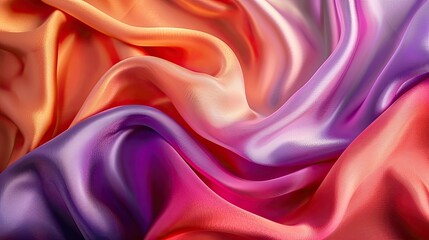 Obraz premium Luxurious silk fabric texture with vibrant colors, ideal for elegant design and textile work