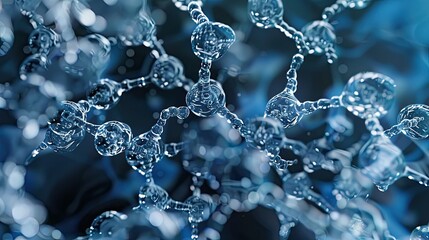 Molecular bonds with transparent texture forming a detailed pattern, perfect for educational science visuals